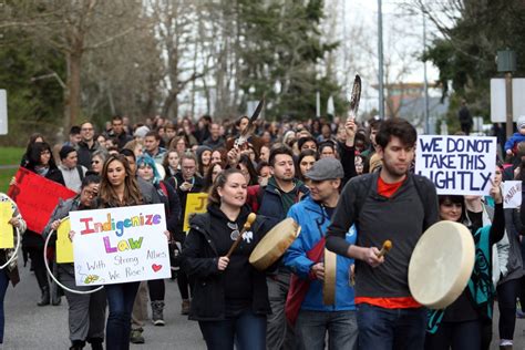 At Uvic Hundreds March To Protest Built In Racism In Justice System Victoria Times Colonist