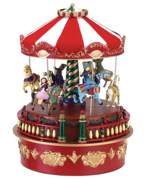 Closeout Mr Christmas Mini Carnival Carousel Music Box Holiday Lane
