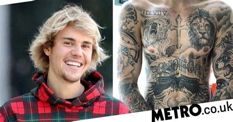 Justin Bieber Tattoos Laid Bare In Shirtless Instagram Selfie Metro News