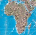 Large political map of Africa with relief | Africa | Mapsland | Maps of ...