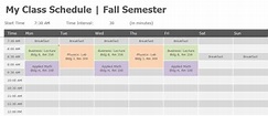 Class schedule creator - connecthrom