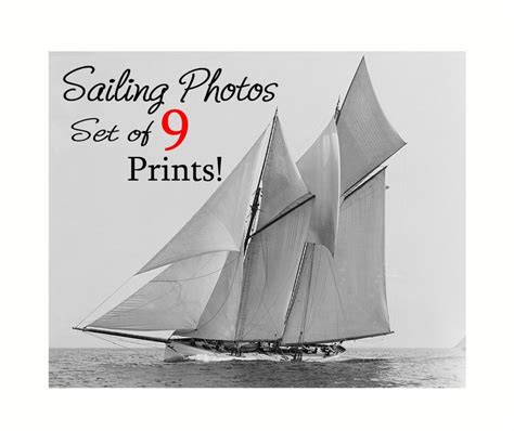 Sailboat Photo Prints Nautical Home Decor Sloop Yachts Of Etsy