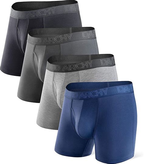buy david archy men s underwear breathable boxer briefs bamboo rayon soft trunks in 3 or 4 pack