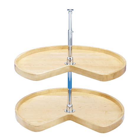 You'll need to record the measurements of your cabinet to ensure your lazy susan will fit properly. Rev-A-Shelf 2-Tier Wood Kidney Cabinet Lazy Susan at Lowes.com