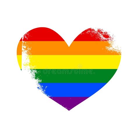 Lesbian Gay Bisexual Transgender Lgbt Pride Heart Rainbow Fl Stock Vector Illustration Of