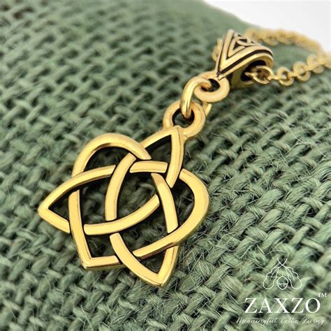 Celtic Sister Knot Necklace On Trinity Bail Charm Size Etsy