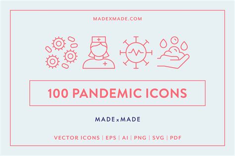 Pandemic Line Icons Creative Market