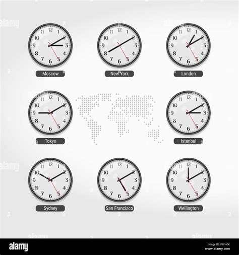 World Time Clocks. Current Time in Famous World Cities. Hotel or Stock ...
