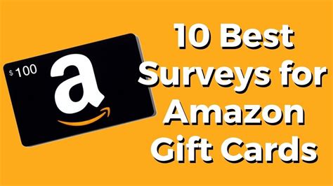 Help us improve and earn an amazon.com gift certificate. Take Surveys for Amazon Gift Cards (Top 10 Options) - YouTube