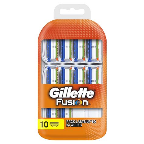 buy gillette fusion manual blades 10 pack