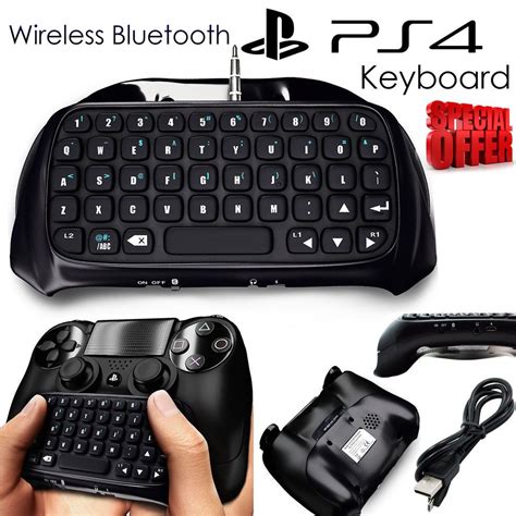 Bluetooth Wireless Keyboard Chatpad Controller For Playstation Ps4