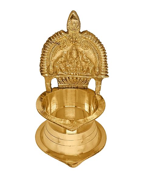 Buy Satvik 45 Inch Brass Kamakshi Deepam Samai Ashta Lakshmi Oil Lamp