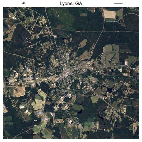 Aerial Photography Map Of Lyons Ga Georgia