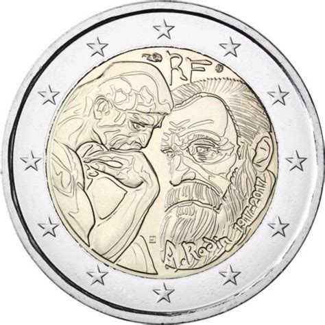 Moneda De 2 Euros De Francia Auguste Rodin 2017 Brillo De Sello Moneda