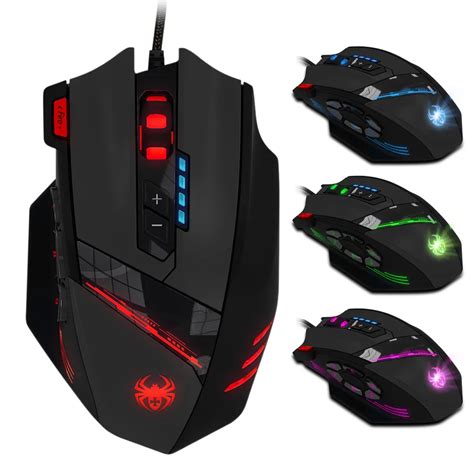 Zelotes C 12 Programmable Buttons Led Optical Usb Wired Gaming Mouse