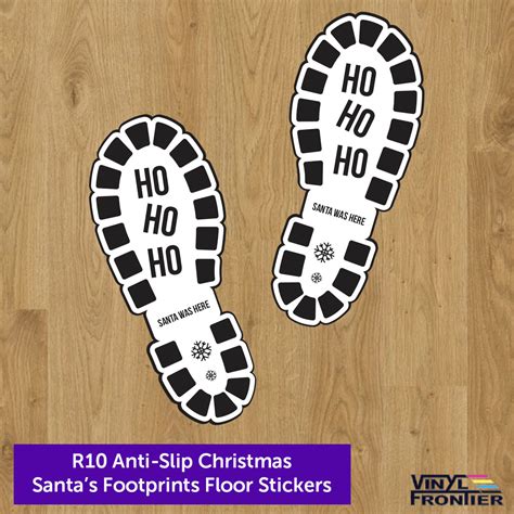 Santas Footprint Christmas Floor Stickers Vinyl Frontier