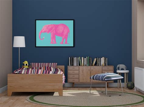 Pink Elephant Poster Perfect For Bedrooms Decor 👉 Did