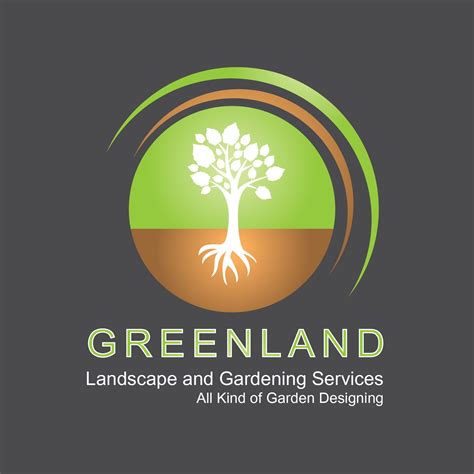 Green Land Logo Design Landscape Architecture Modern Park Design