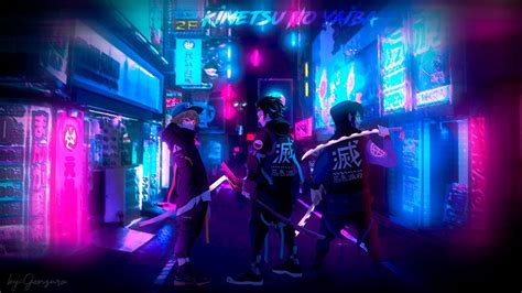 Cool Neon Anime Wallpapers Wallpaper Cave