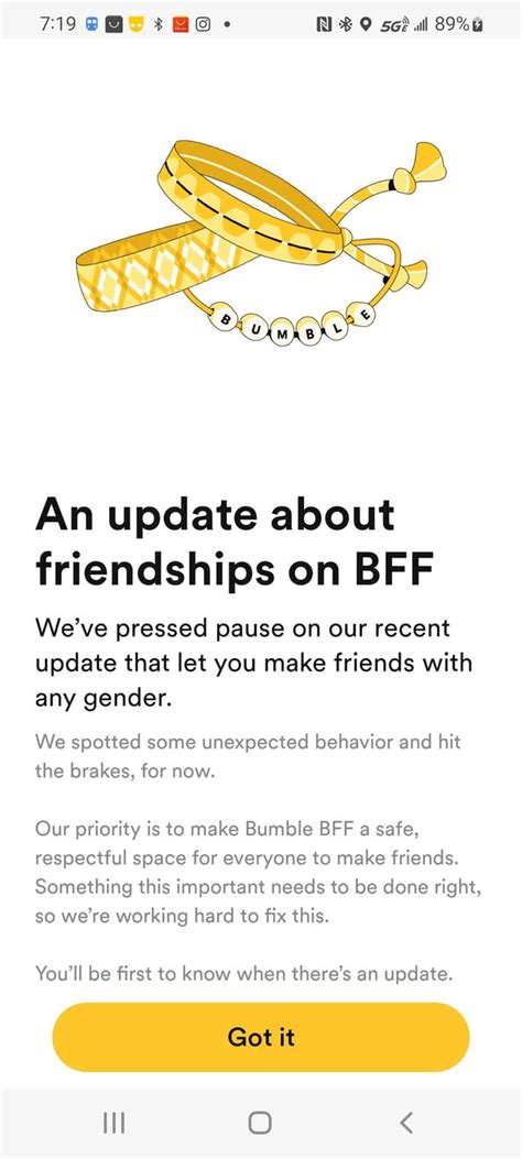 Does Anyone Know What Happened To Bumble Bff And What The Unexpected Behavior Is Rbumble