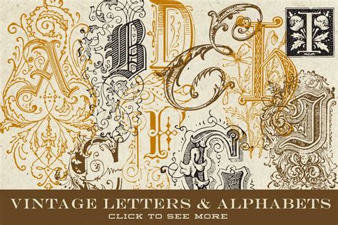 Vintage Vector Letters And Monograms