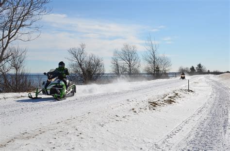 Snowmobile On Trail Keweenaw Report