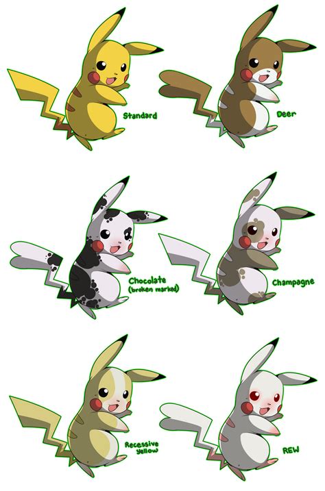 Pkmn Pikachu Variations By Dexsterpieces On Deviantart