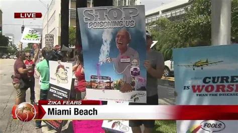 Miami Beach Residents Protest Against Aerial Spraying Over Zika Zone