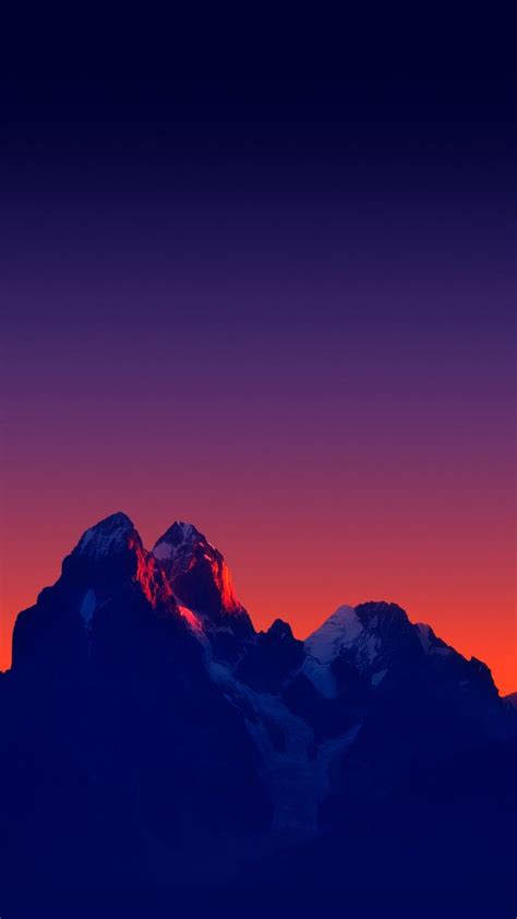 Mountains Minimal Sunset Iphone Wallpaper Mkbhd Wallpapers Sunset