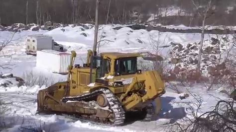 Caterpillar D8 Plowing Snow Youtube