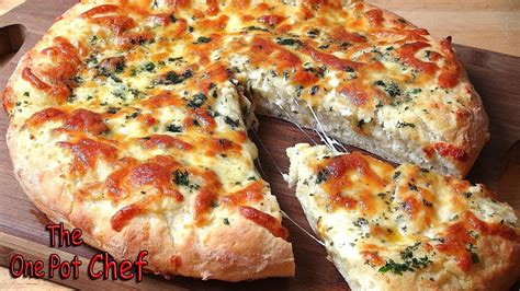 Cheesy Garlic Bread Pizza One Pot Chef Youtube