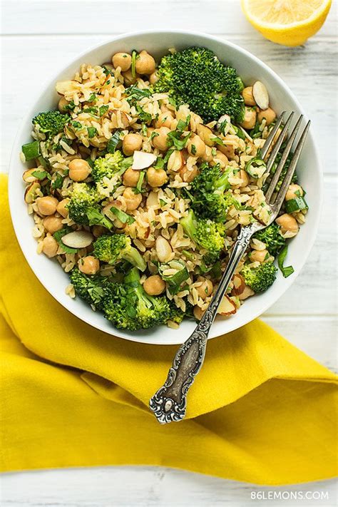 Broccoli And Chickpea Rice Bowl Rice Bowls Healthy Rice Bowls Recipes