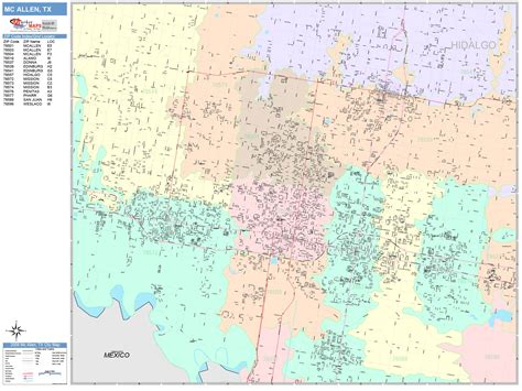 Mcallen Texas Wall Map Premium Style By Marketmaps - vrogue.co