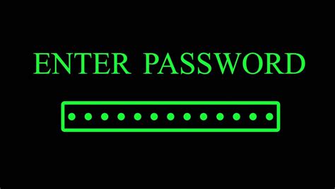 Animation Of Entering Password On Computer Screen With Access Granted