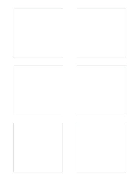 3 Inch Square Template Blank Template Png  Graphic Etsy