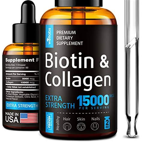 Premium Biotin And Collagen Hair Growth Drops Potent Us Made Hair