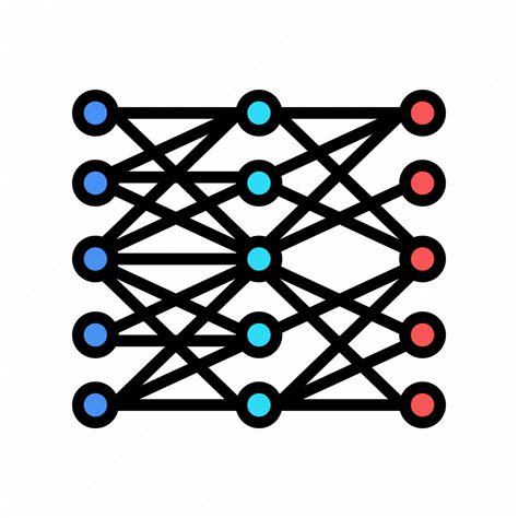 Multilayer Neural Network Biological Mathematical Artificial Icon