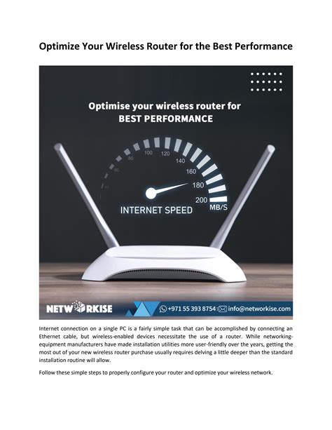 Optimize Your Wireless Router For The Best Performance By Networkise Cloud Technologies Issuu