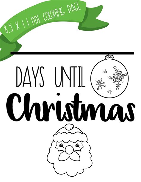 Christmas Countdown Sign Days Until Christmas Sign Xmas Countdown
