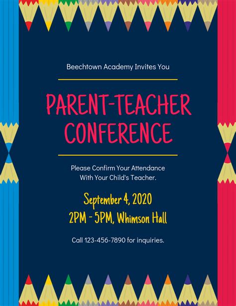 Parent Teacher Conference Template Free