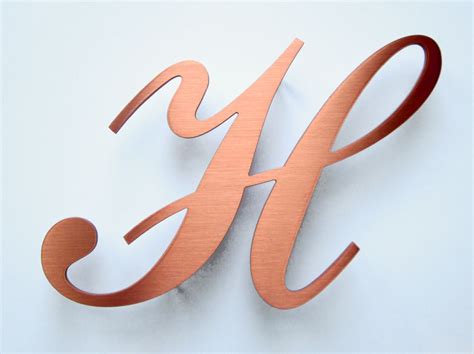 Brushed Copper Letters Commercial Script Font Metal Letters