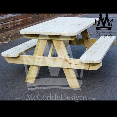 Buy Hand Made Picnic Tables Made To Order From Mccorkle Designs