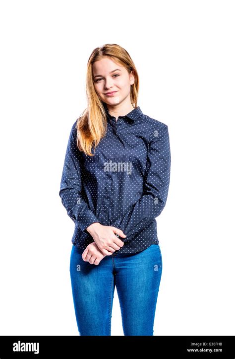 Mädchen Enge Jeans Ausgeschnittene Stockfotos Und Bilder Alamy