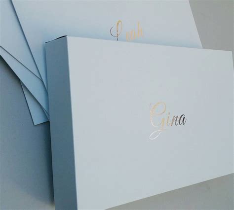 Custom Name Boxes Or Custom Logo Boxes With Gold Letters Set Etsy