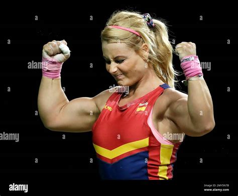 Lidia Valentin Perez Of Spain Celebrates After A Lift In The Womens