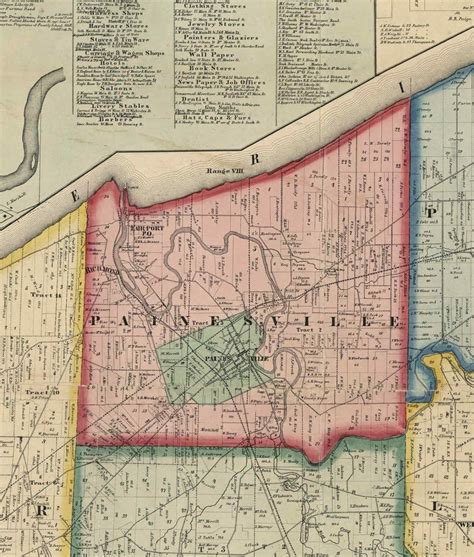 Geauga And Lake Counties Ohio 1857 Old Wall Map Reprint With Etsy