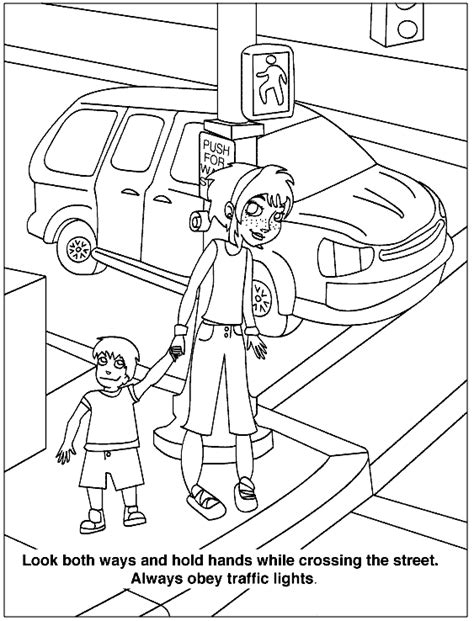 Health And Safety Coloring Pages for childrens printable for free