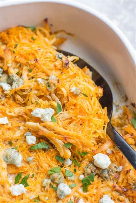 Healthy Buffalo Chicken Spaghetti Squash Casserole Recipe Chicken