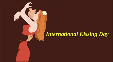 A Woman Drinking From A Bottle With The Words International Kissing Day