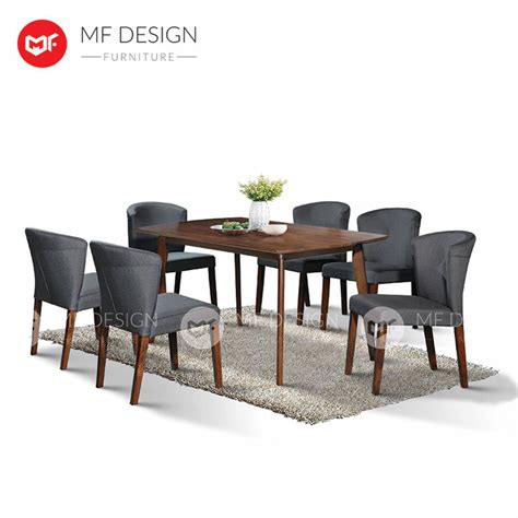 Meja makan ada yang diperbuat dari marble atau kayu. MFD BELLVANIA 1+6 DINING SET / kerusi / chair / set meja ...